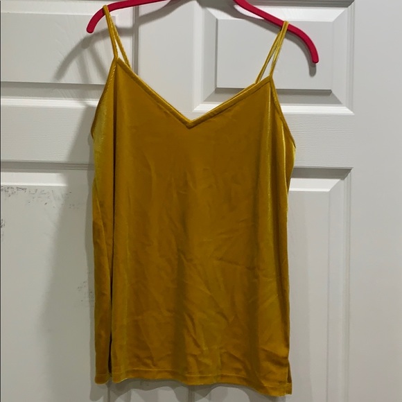 Old Navy Tops - Old Navy Mustard Velvet Cami Tank Top S